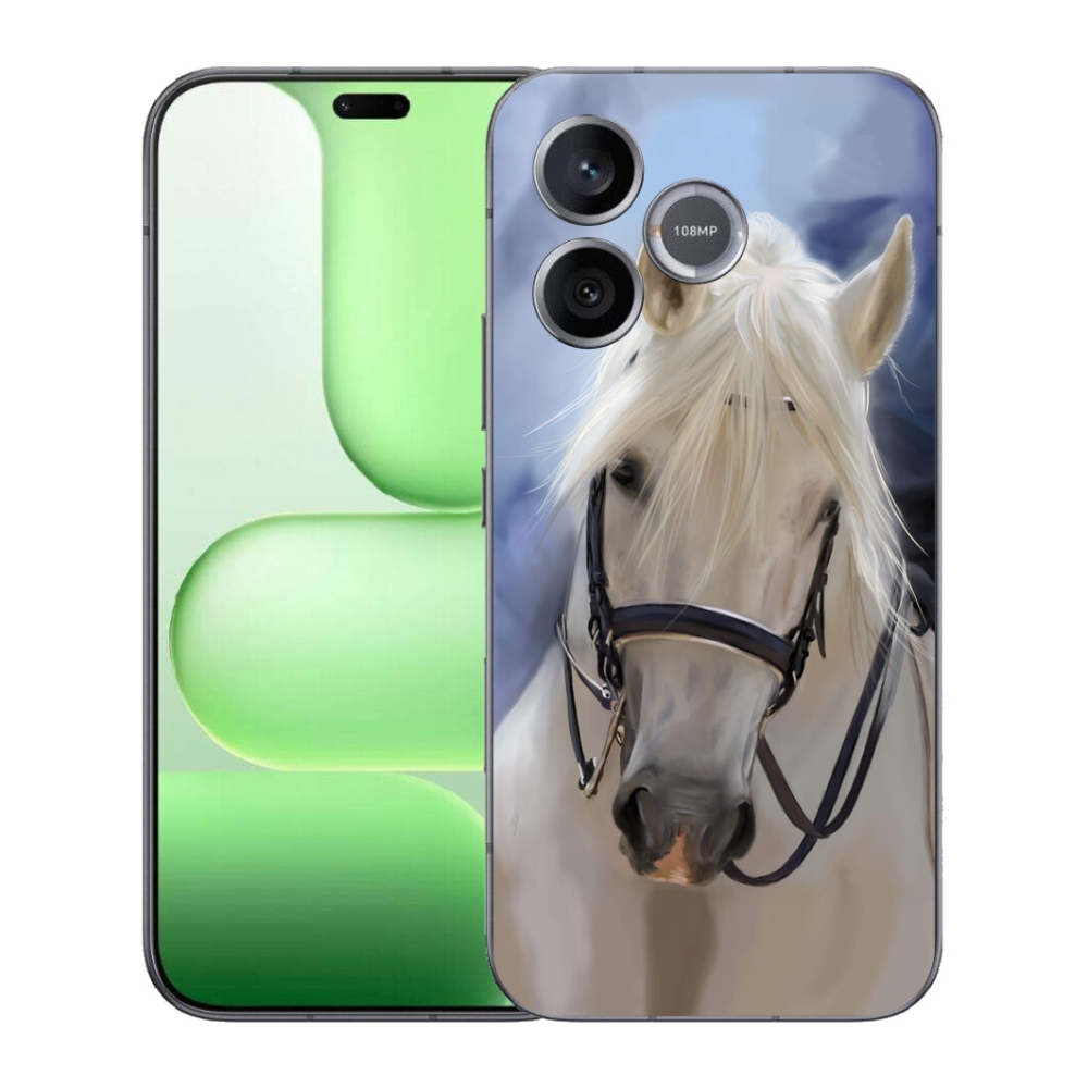 Gelový kryt mmCase na Honer 600 Lite - bílý kůň