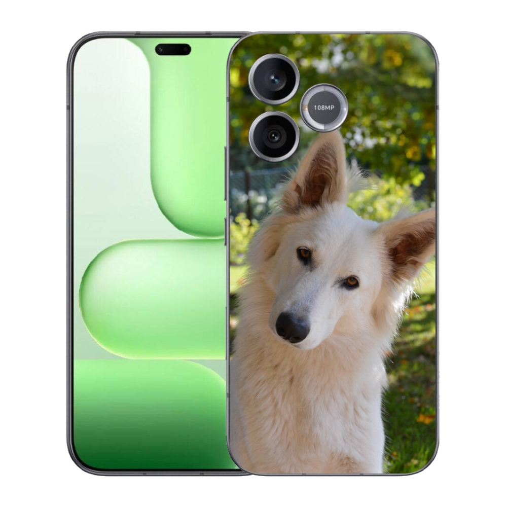 Gelový kryt mmCase na Honer 600 Lite - bílý švýcarský ovčák 1