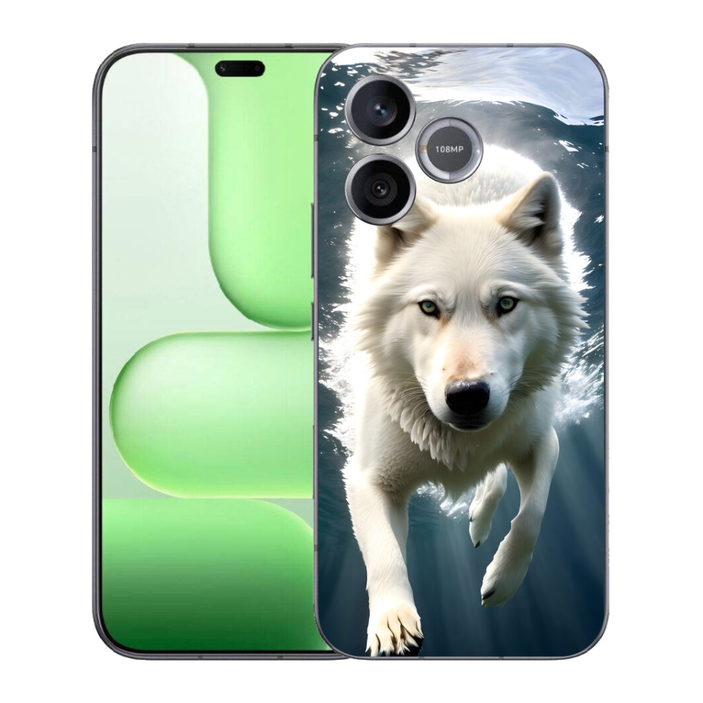 Gelový kryt mmCase na Honer 600 Lite - bílý vlk