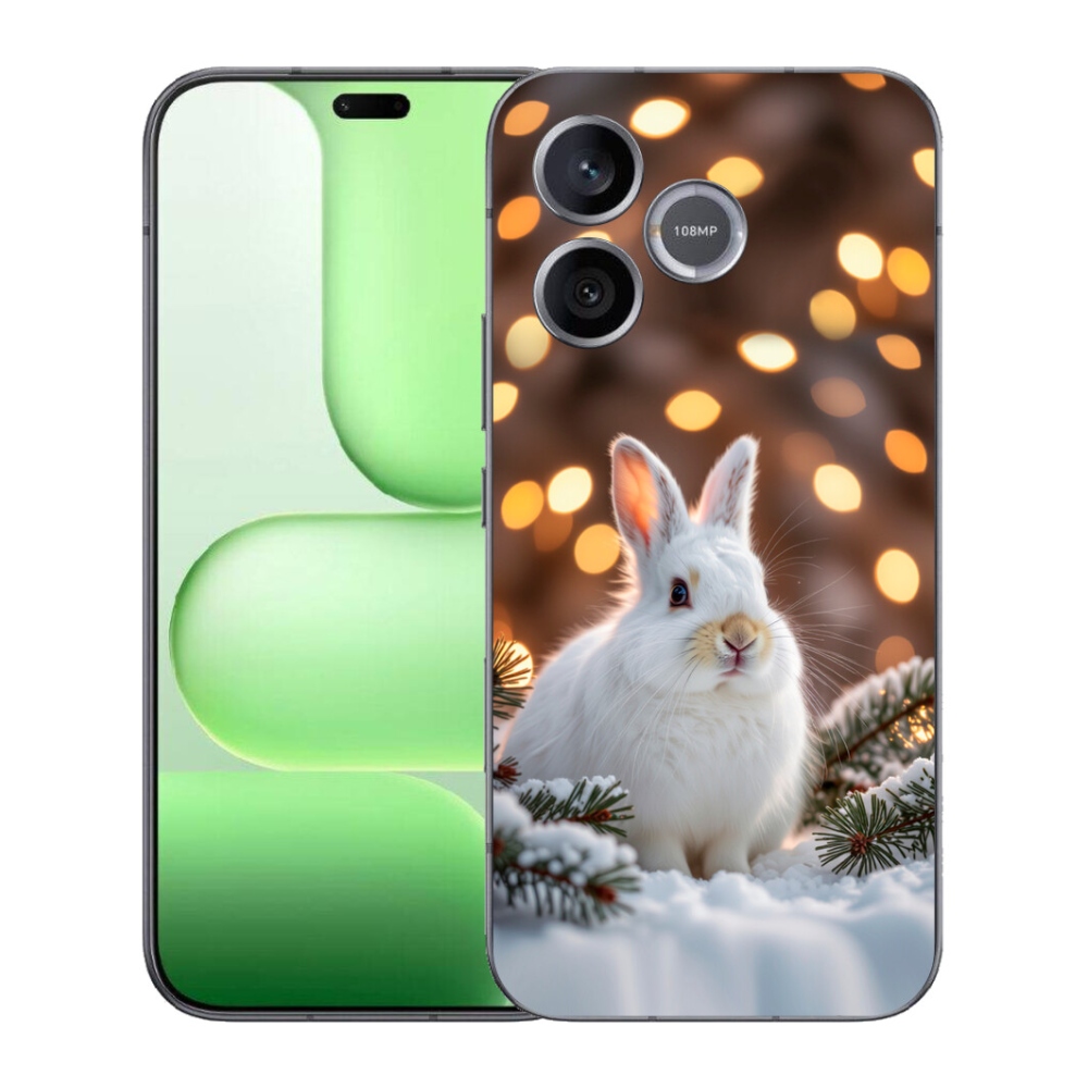 Gelový kryt mmCase na Honer 600 Lite - bílý zajíc