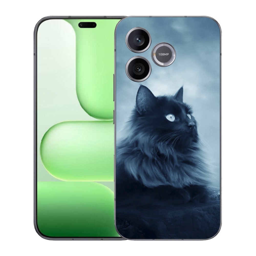 Gelový kryt mmCase na Honer 600 Lite - černá kočka 1