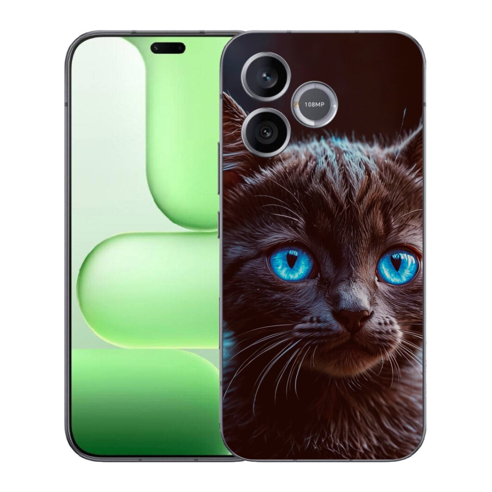 Gelový kryt mmCase na Honer 600 Lite - černé kotě 2