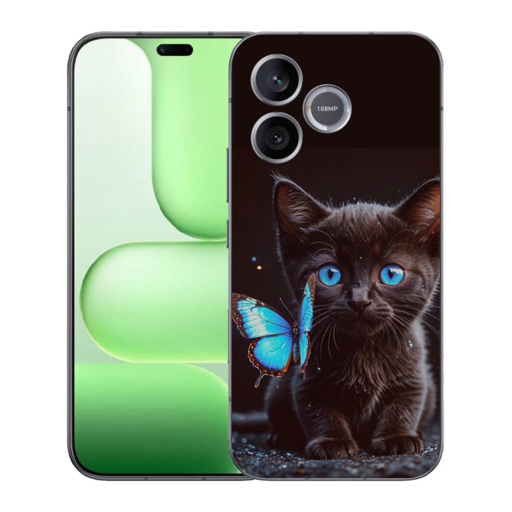 Gelový kryt mmCase na Honer 600 Lite - černé kotě 3