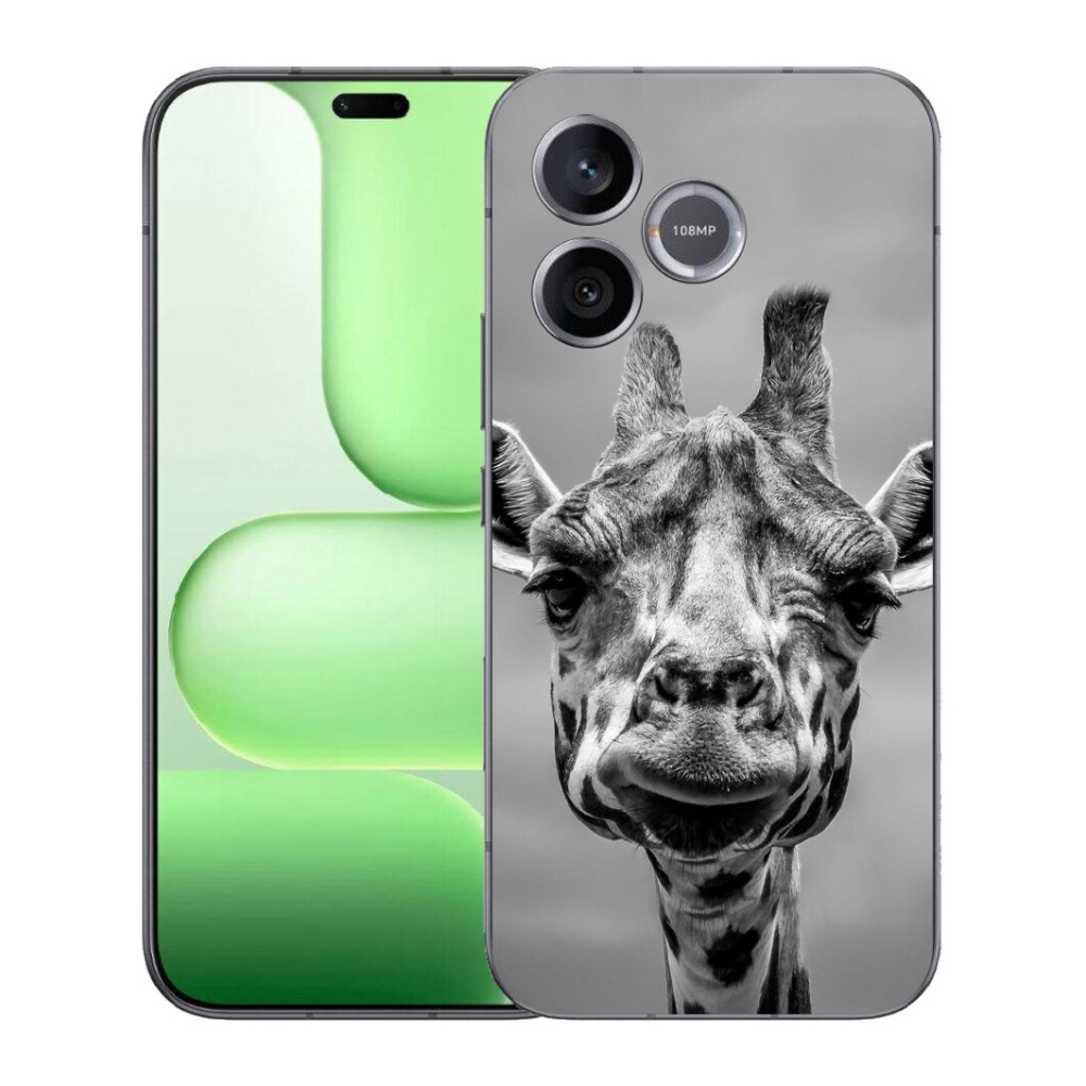 Gelový kryt mmCase na Honer 600 Lite - černobílá žirafa