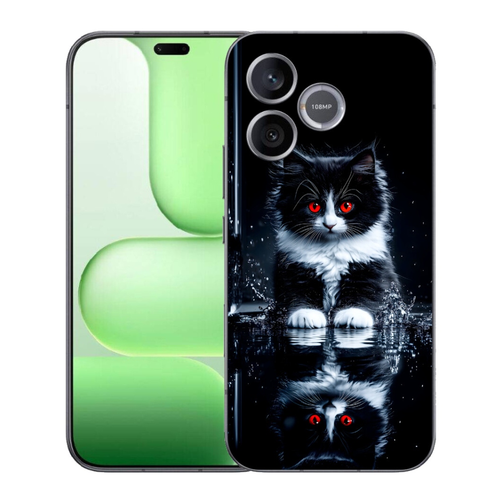 Gelový kryt mmCase na Honer 600 Lite - černobílé kotě