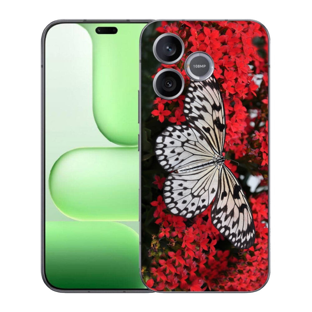 Gelový kryt mmCase na Honer 600 Lite - černobílý motýl 1
