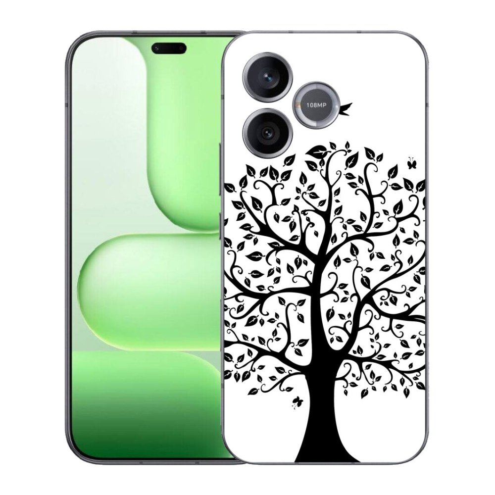 Gelový kryt mmCase na Honer 600 Lite - černobílý strom