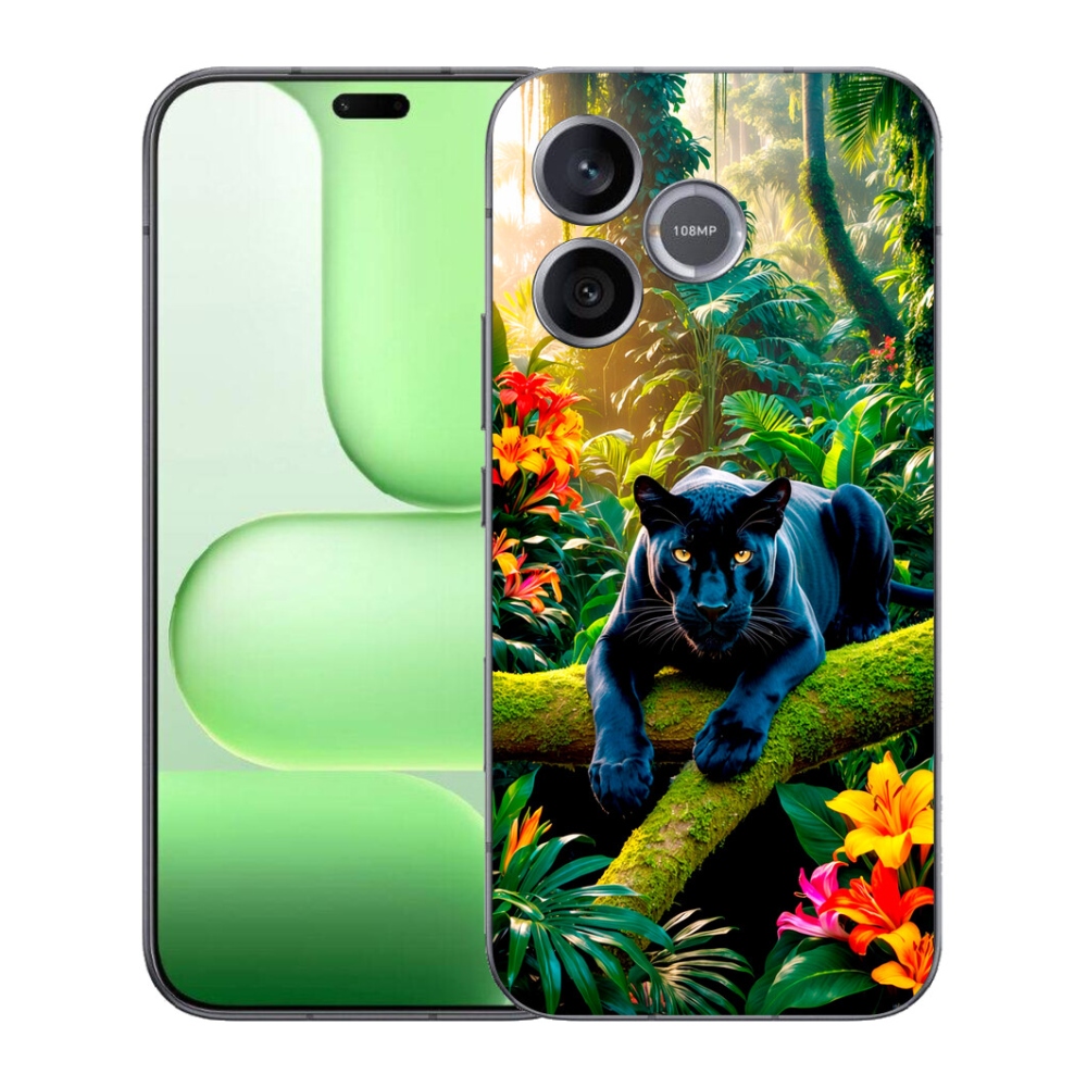 Gelový kryt mmCase na Honer 600 Lite - černý panter v džungli