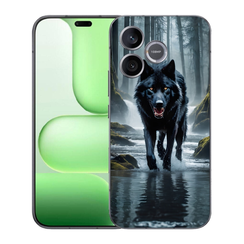 Gelový kryt mmCase na Honer 600 Lite - černý vlk