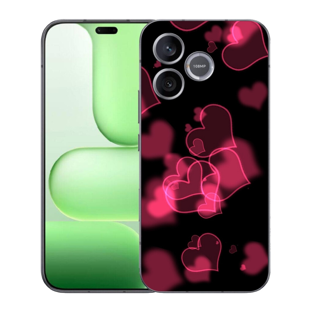 Gelový kryt mmCase na Honer 600 Lite - červená srdíčka