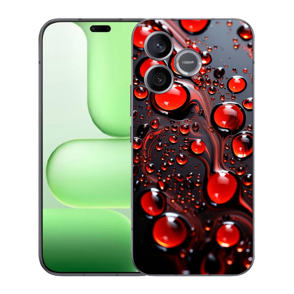 Gelový kryt mmCase na Honer 600 Lite - červené kapky 2