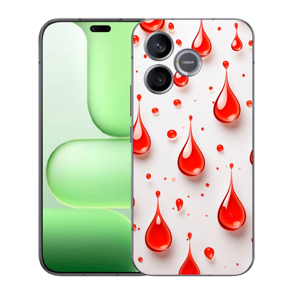 Gelový kryt mmCase na Honer 600 Lite - červené kapky