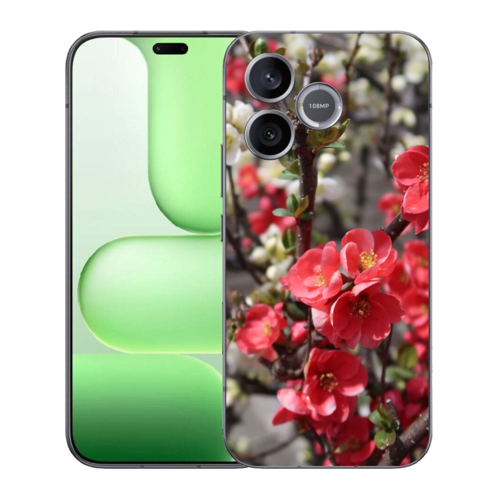 Gelový kryt mmCase na Honer 600 Lite - červené květy