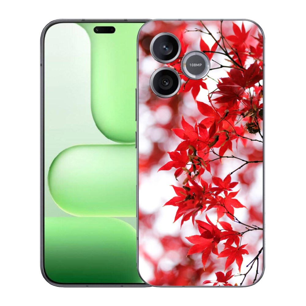 Gelový kryt mmCase na Honer 600 Lite - červené listy