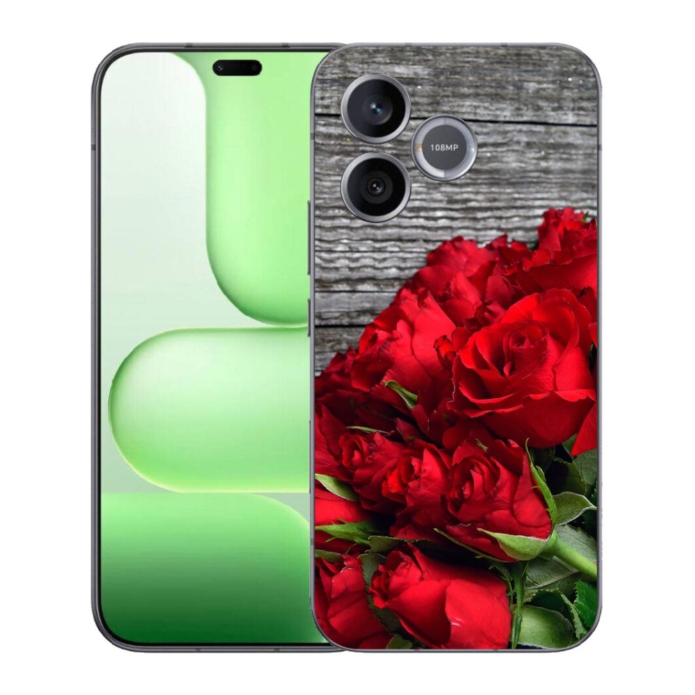 Gelový kryt mmCase na Honer 600 Lite - červené růže