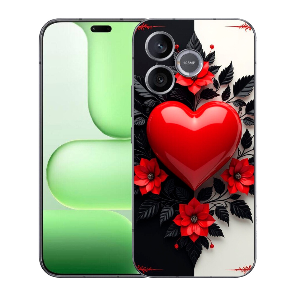 Gelový kryt mmCase na Honer 600 Lite - červené srdce