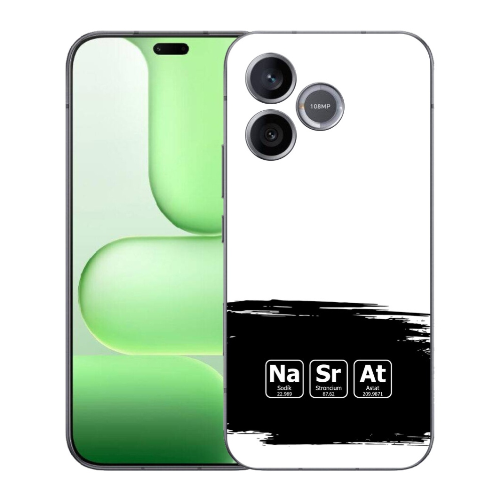 Gelový kryt mmCase na Honer 600 Lite - chemické prvky černobílé pozadí