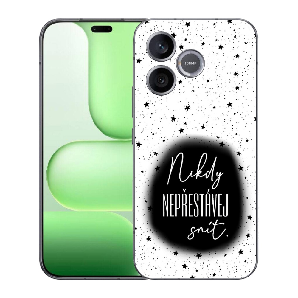 Gelový kryt mmCase na Honer 600 Lite - citát 1 černobílé pozadí