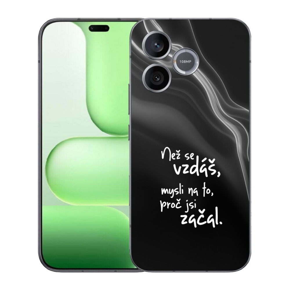 Gelový kryt mmCase na Honer 600 Lite - citát 2 černé pozadí