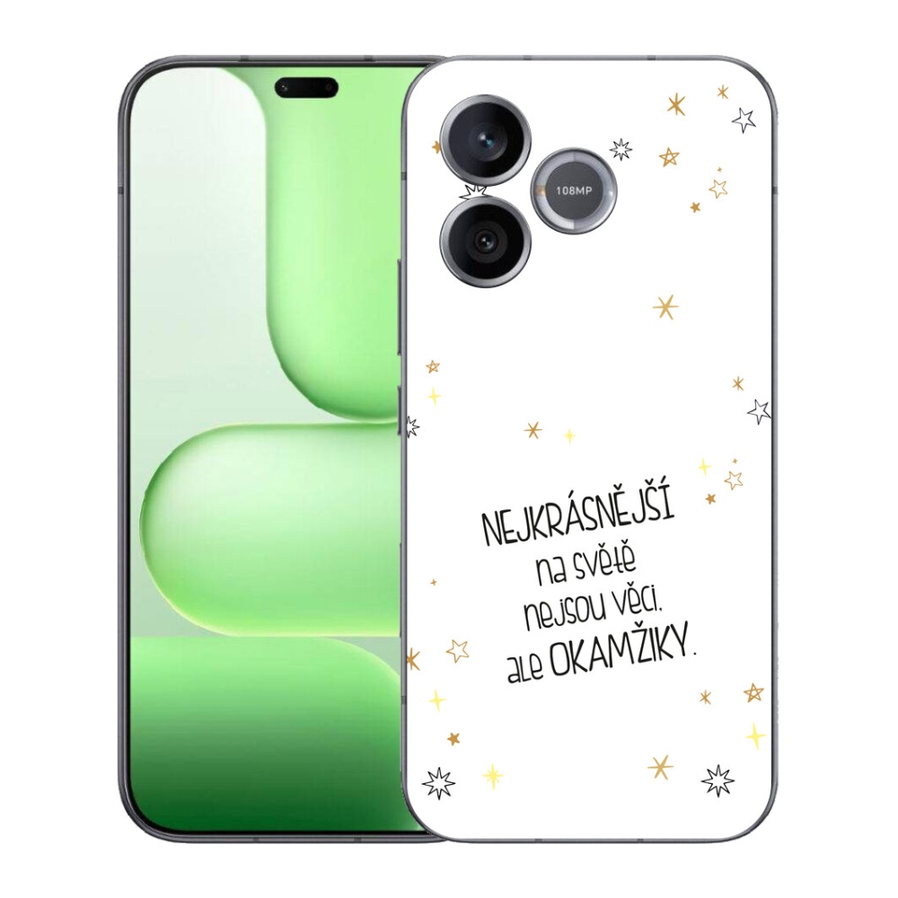 Gelový kryt mmCase na Honer 600 Lite - citát 4 bílé pozadí