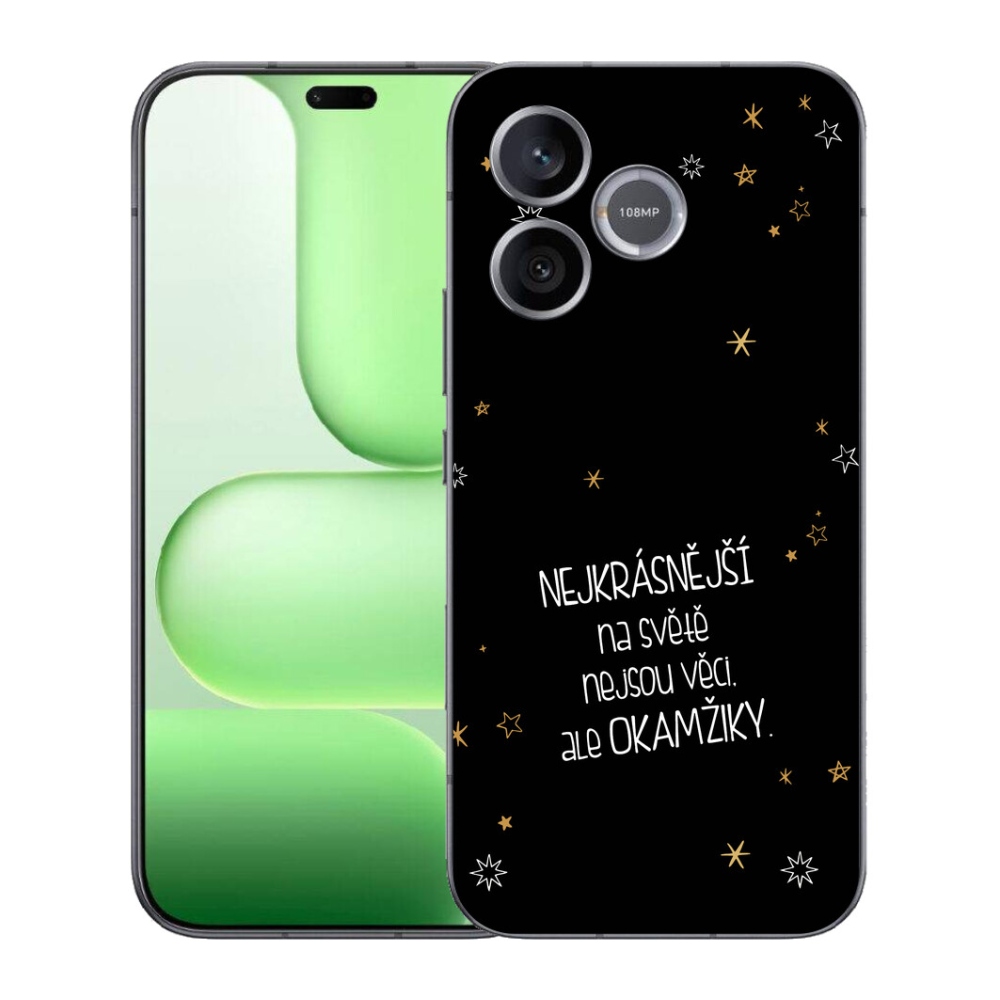 Gelový kryt mmCase na Honer 600 Lite - citát 4 černé pozadí