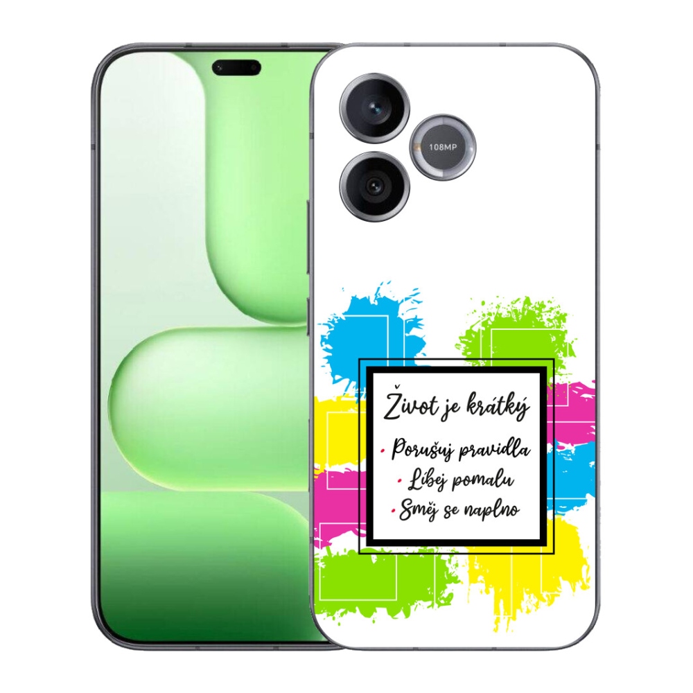Gelový kryt mmCase na Honer 600 Lite - citát 5 bílé pozadí