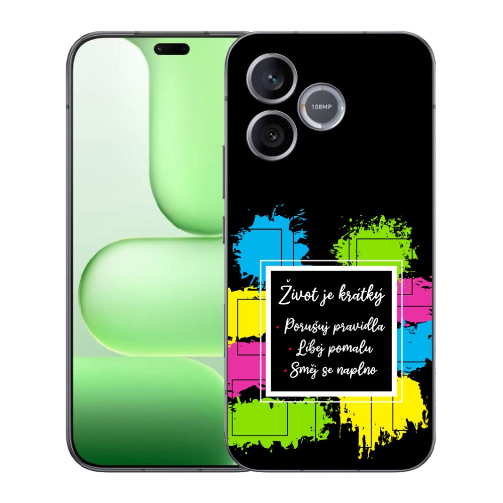Gelový kryt mmCase na Honer 600 Lite - citát 5 černé pozadí