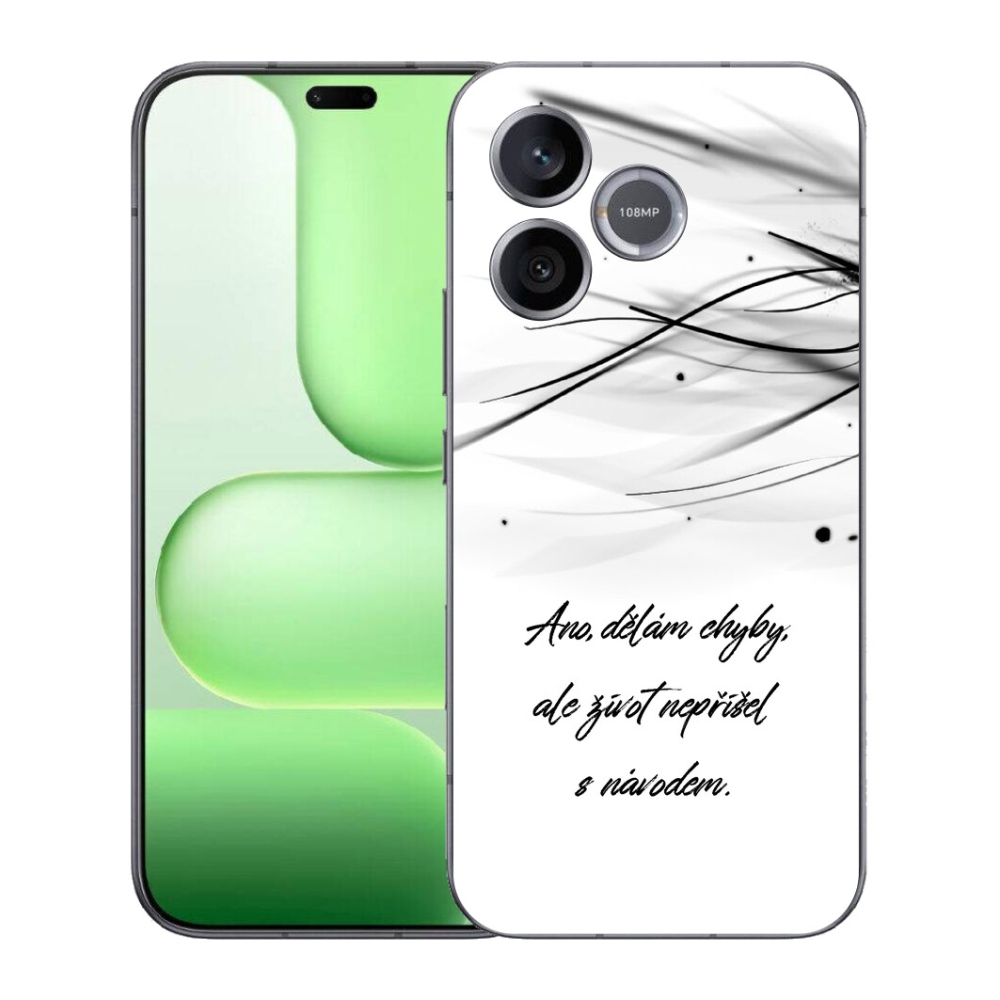Gelový kryt mmCase na Honer 600 Lite - citát bílé pozadí