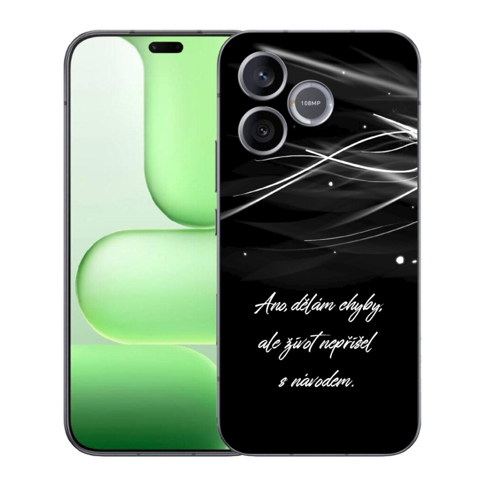 Gelový kryt mmCase na Honer 600 Lite - citát černé pozadí