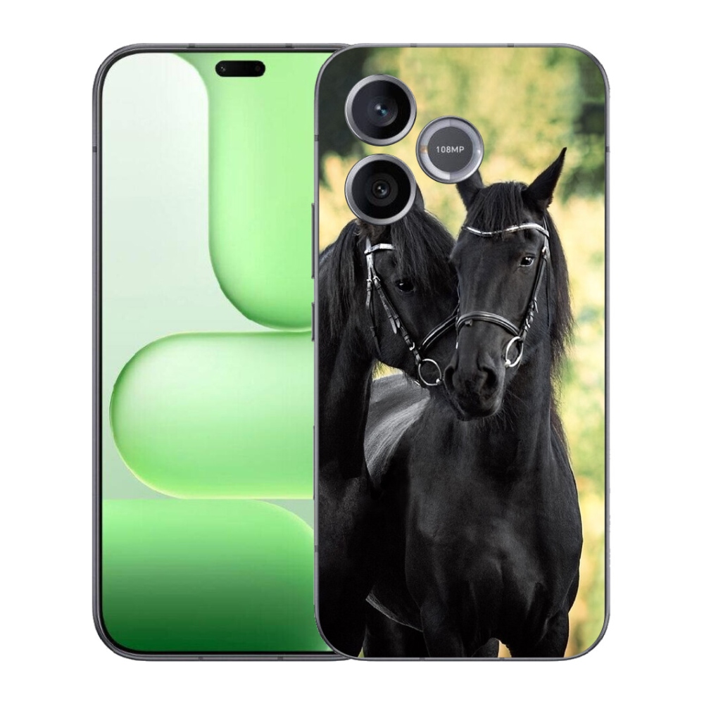 Gelový kryt mmCase na Honer 600 Lite - dva černí koně