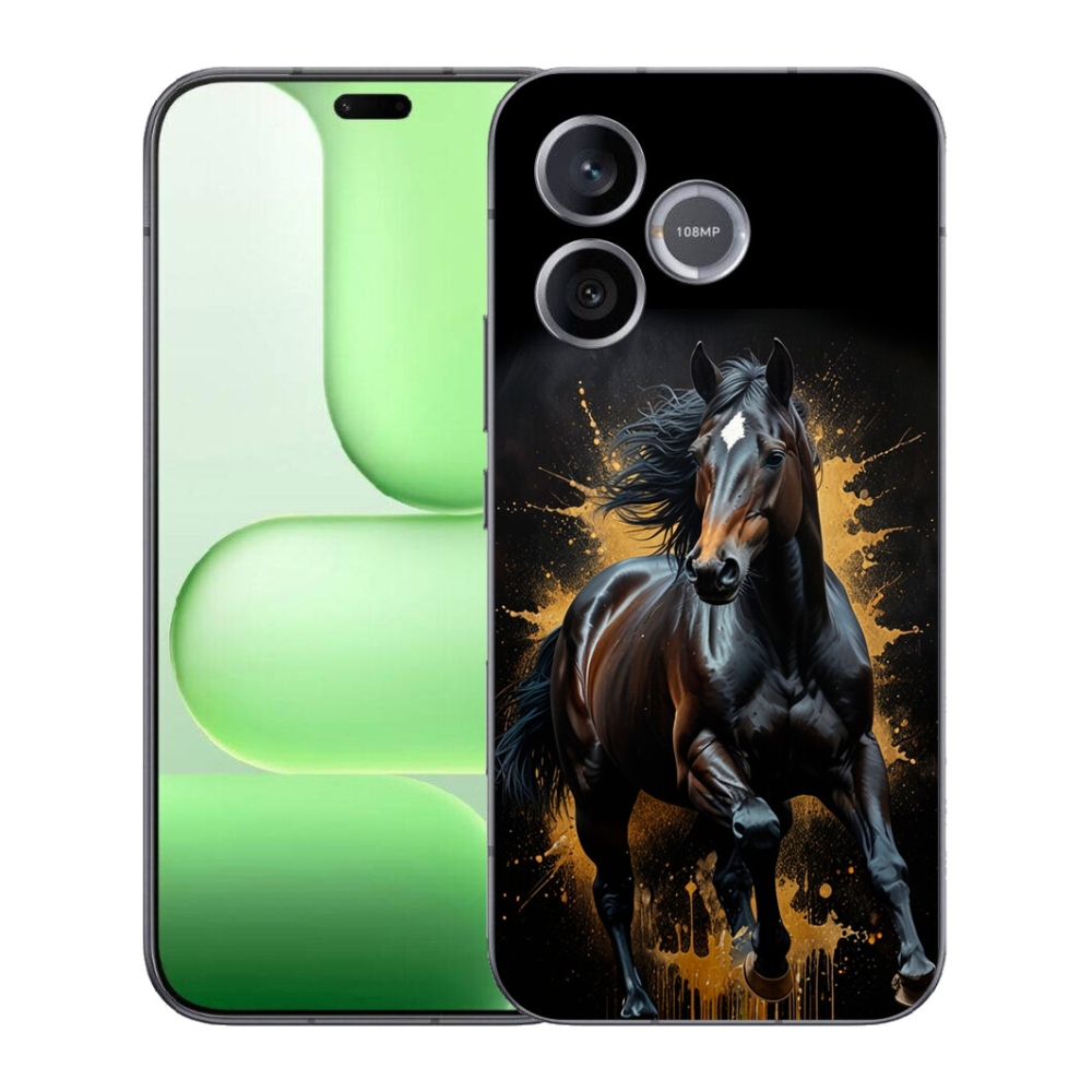 Gelový kryt mmCase na Honer 600 Lite - elegantní černý hřebec