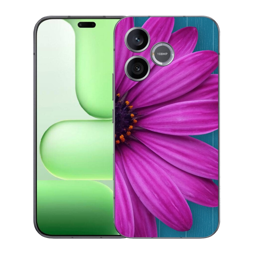 Gelový kryt mmCase na Honer 600 Lite - fialová kopretina
