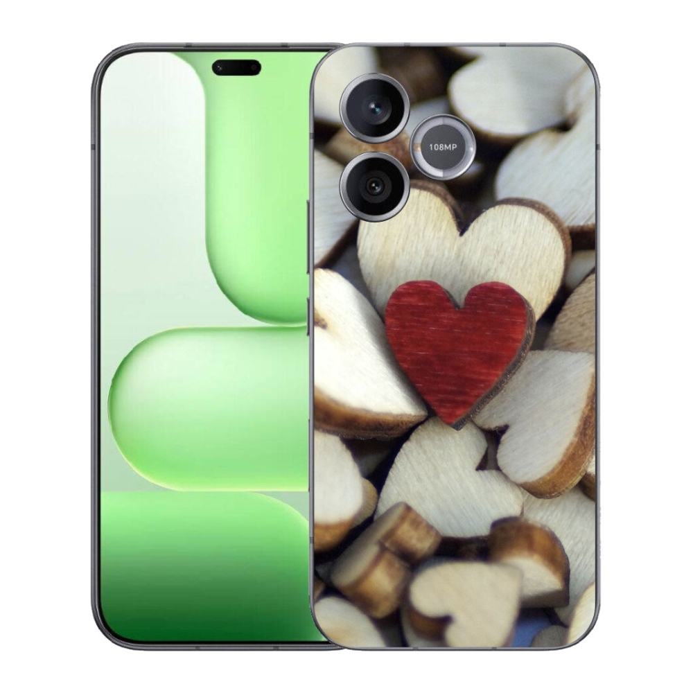 Gelový kryt mmCase na Honer 600 Lite - gravírované červené srdce 