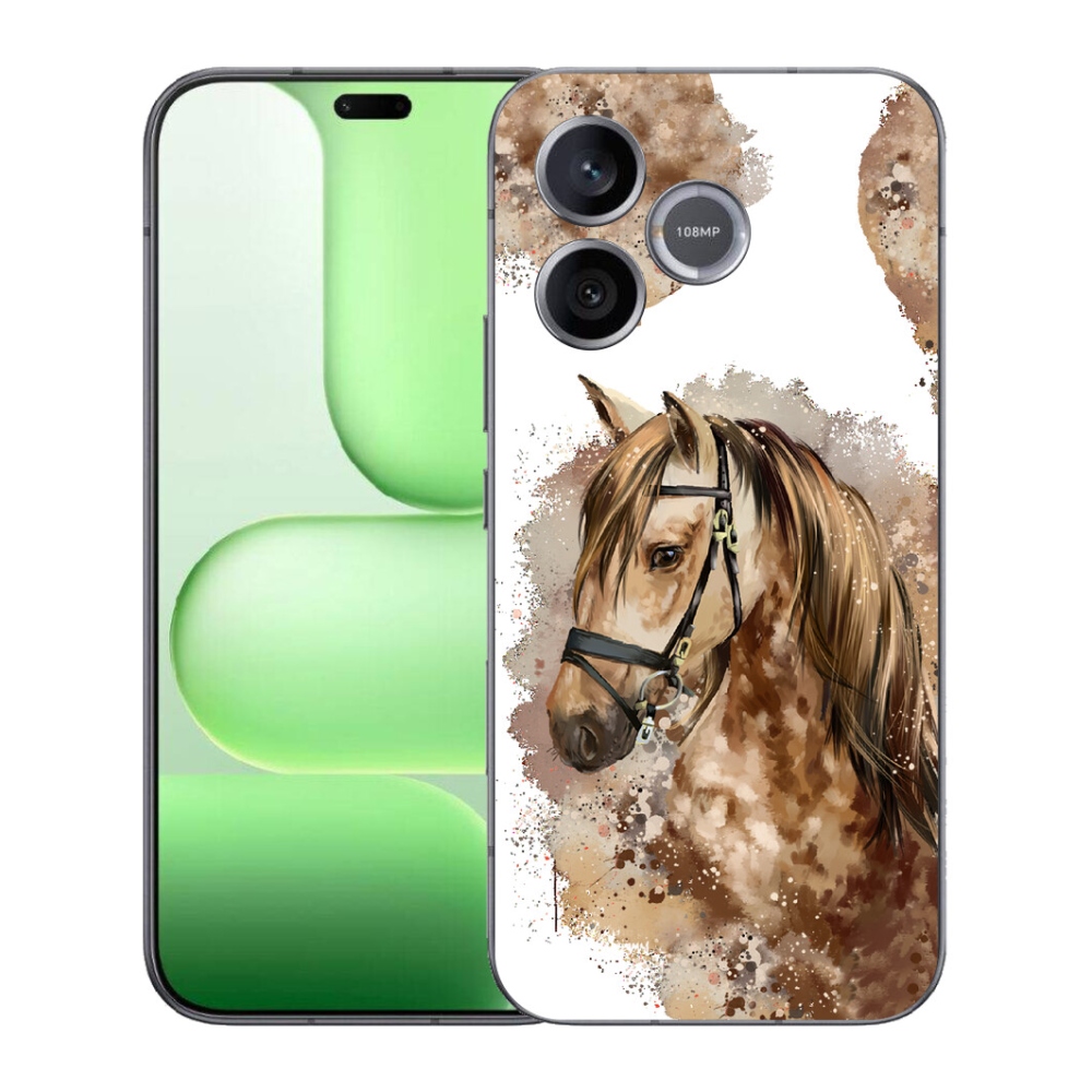 Gelový kryt mmCase na Honer 600 Lite - hnědý kreslený kůň