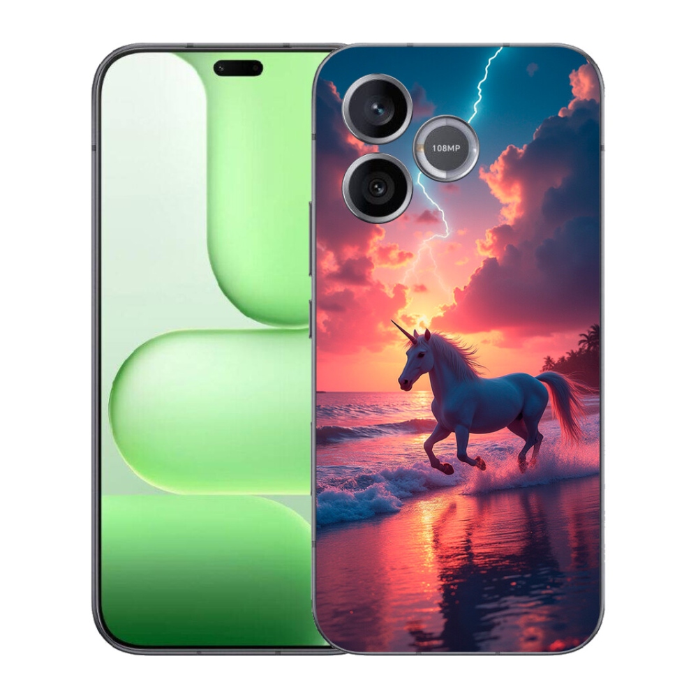 Gelový kryt mmCase na Honer 600 Lite - jednorožec na pláži
