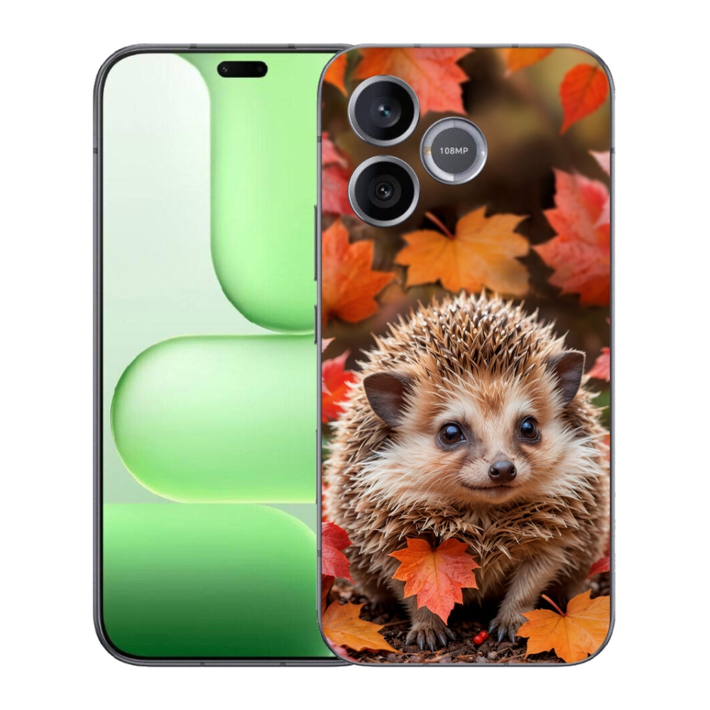 Gelový kryt mmCase na Honer 600 Lite - ježek v listí