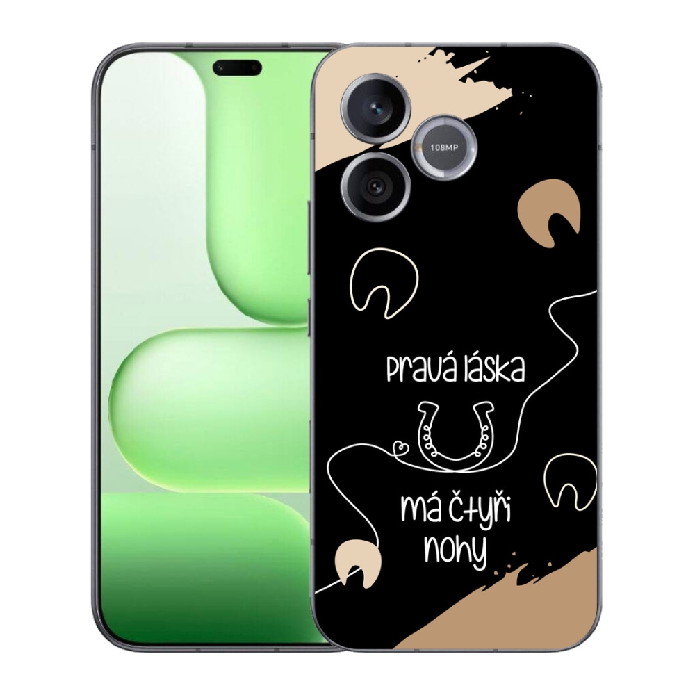 Gelový kryt mmCase na Honer 600 Lite - koňský motiv černé pozadí
