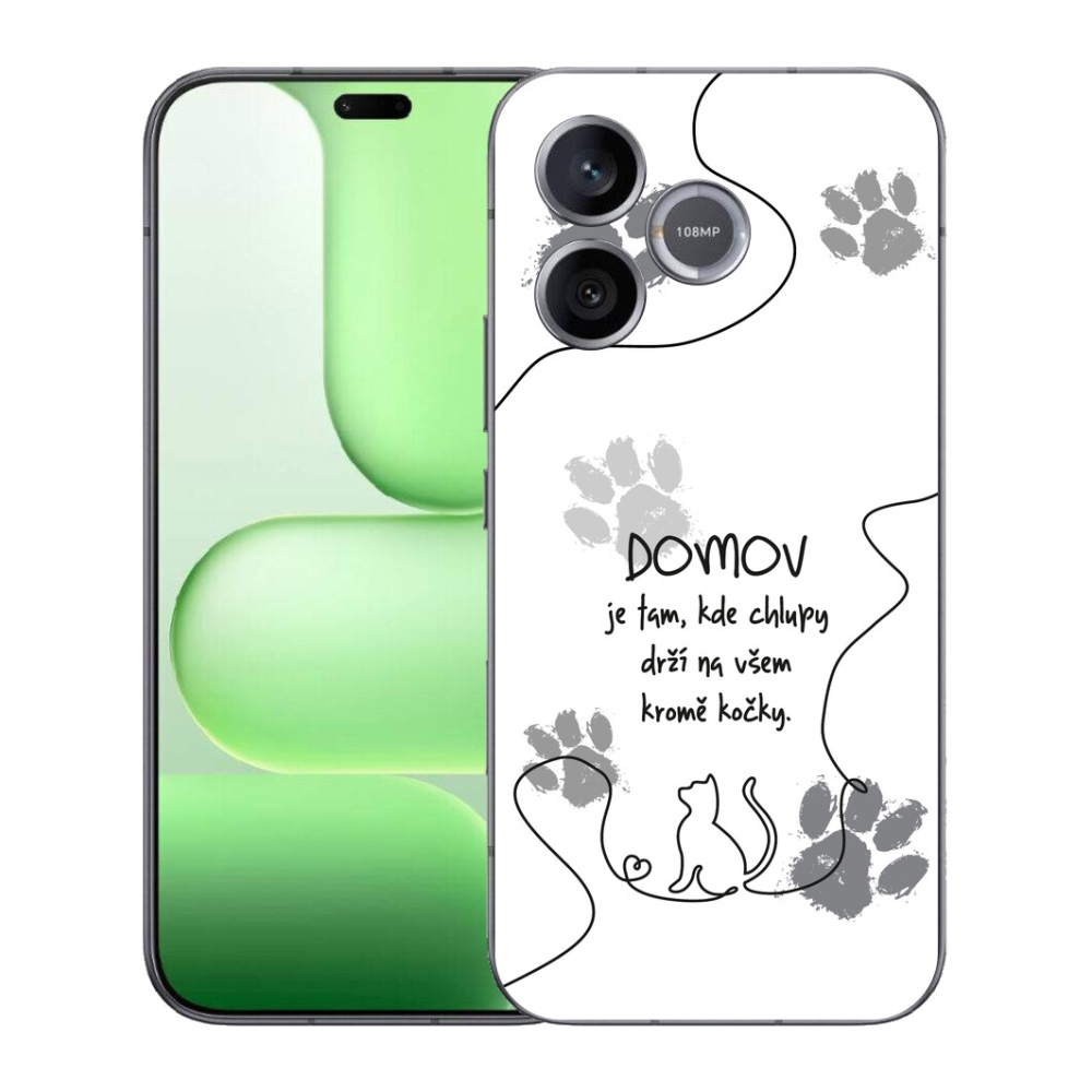 Gelový kryt mmCase na Honer 600 Lite - kočičí motiv bílé pozadí
