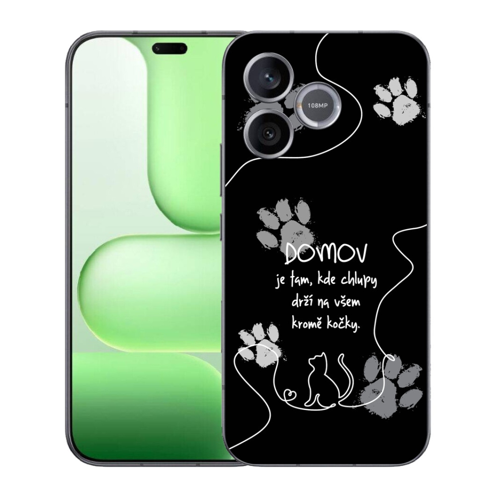 Gelový kryt mmCase na Honer 600 Lite - kočičí motiv černé pozadí
