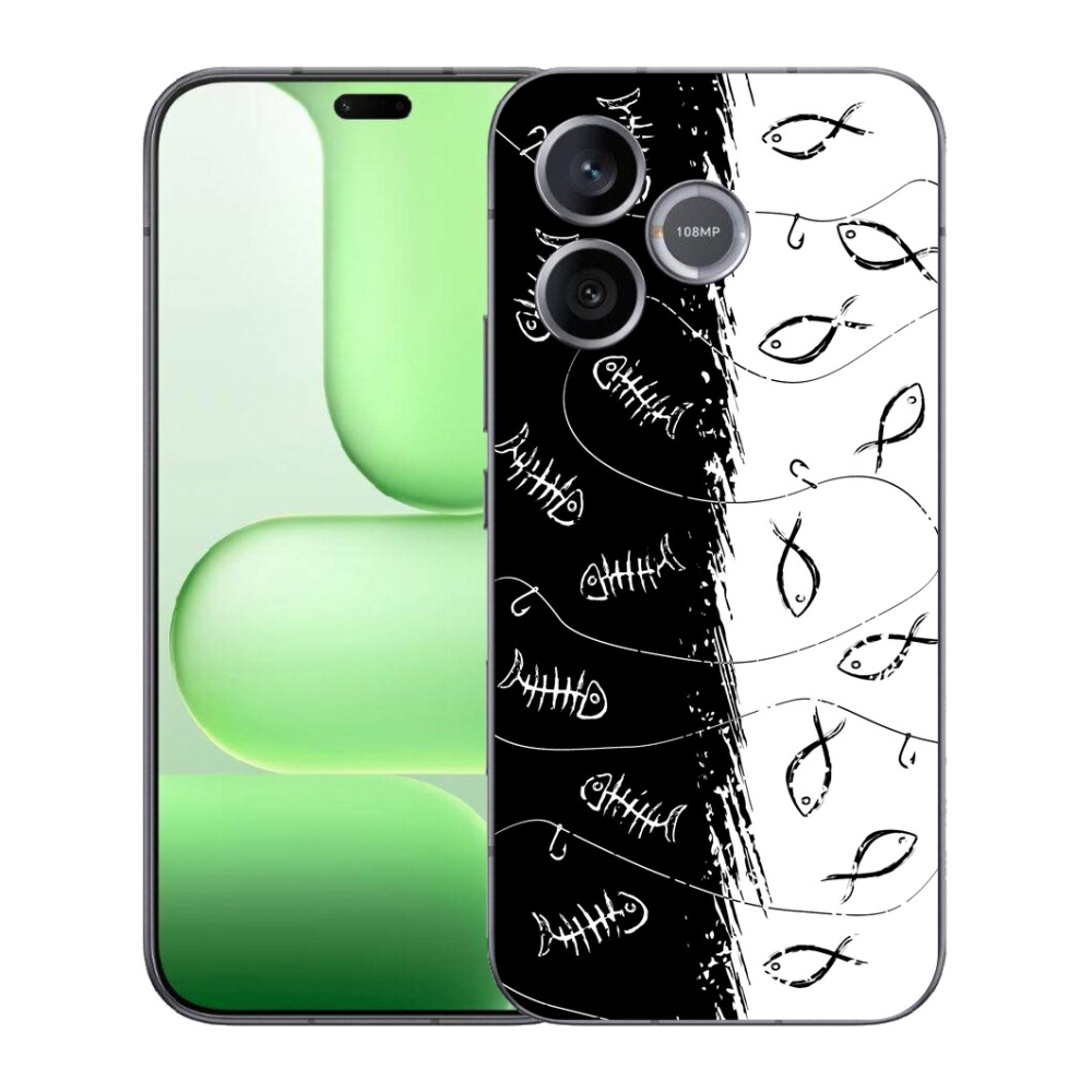 Gelový kryt mmCase na Honer 600 Lite - kostry a rybky