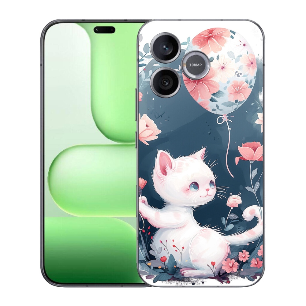 Gelový kryt mmCase na Honer 600 Lite - kotě s balónkem