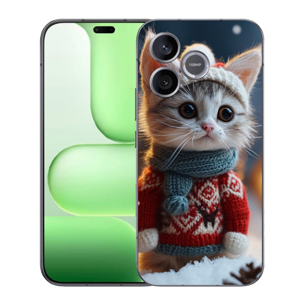 Gelový kryt mmCase na Honer 600 Lite - kotě ve svetru