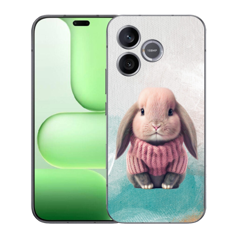 Gelový kryt mmCase na Honer 600 Lite - králíček ve svetru