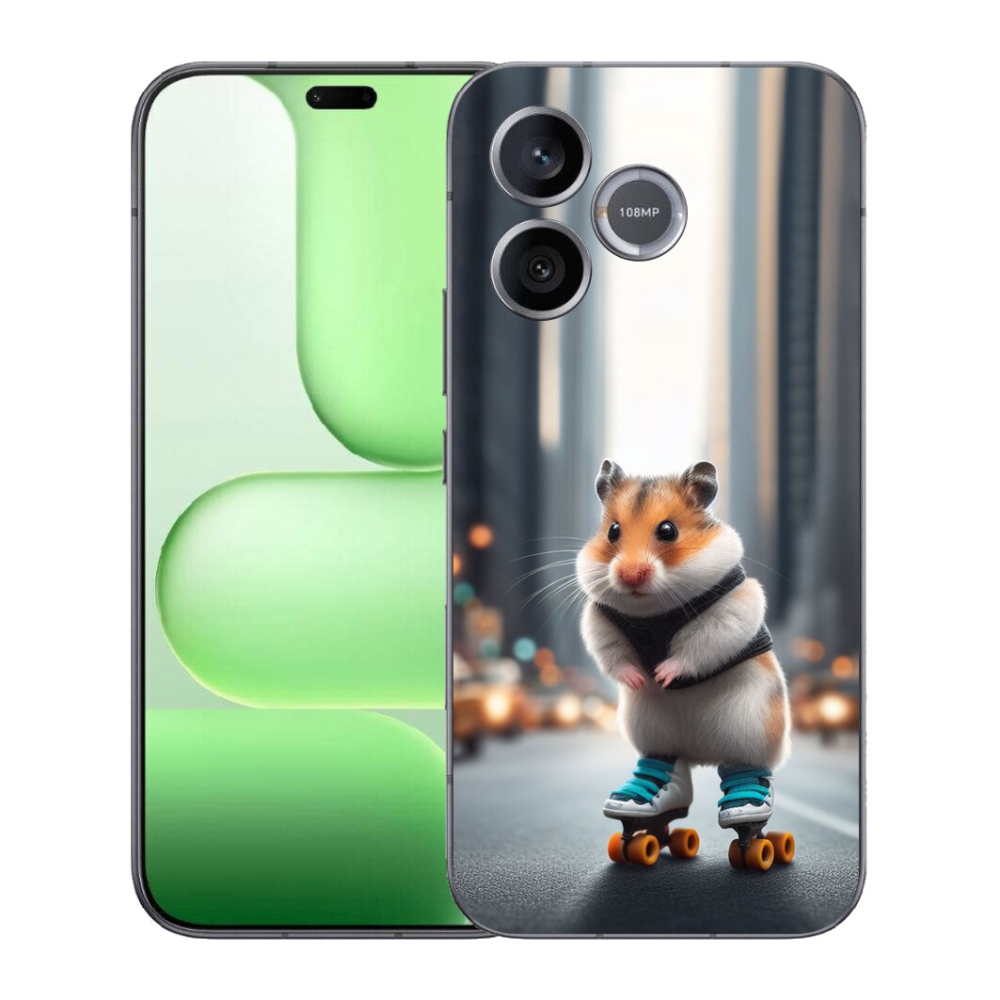 Gelový kryt mmCase na Honer 600 Lite - křeček na bruslích