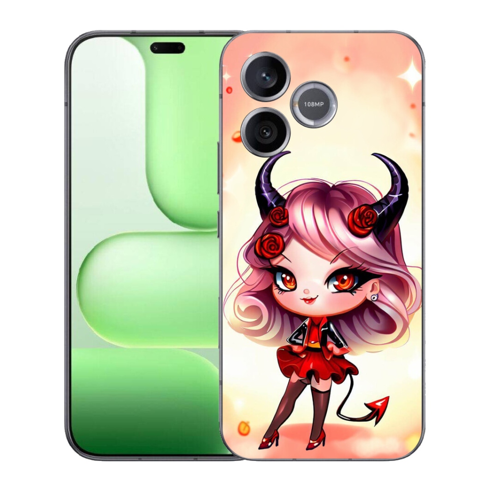 Gelový kryt mmCase na Honer 600 Lite - kreslená čertice