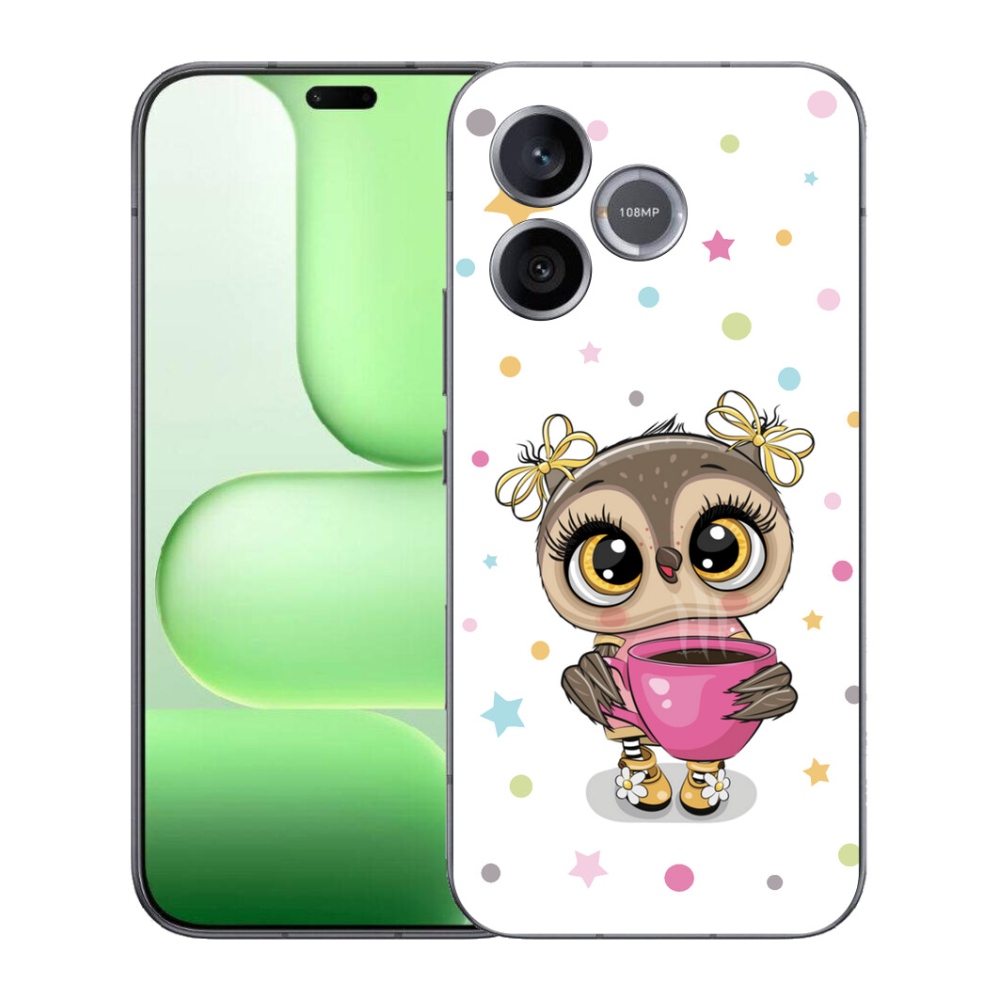 Gelový kryt mmCase na Honer 600 Lite - kreslená sovička