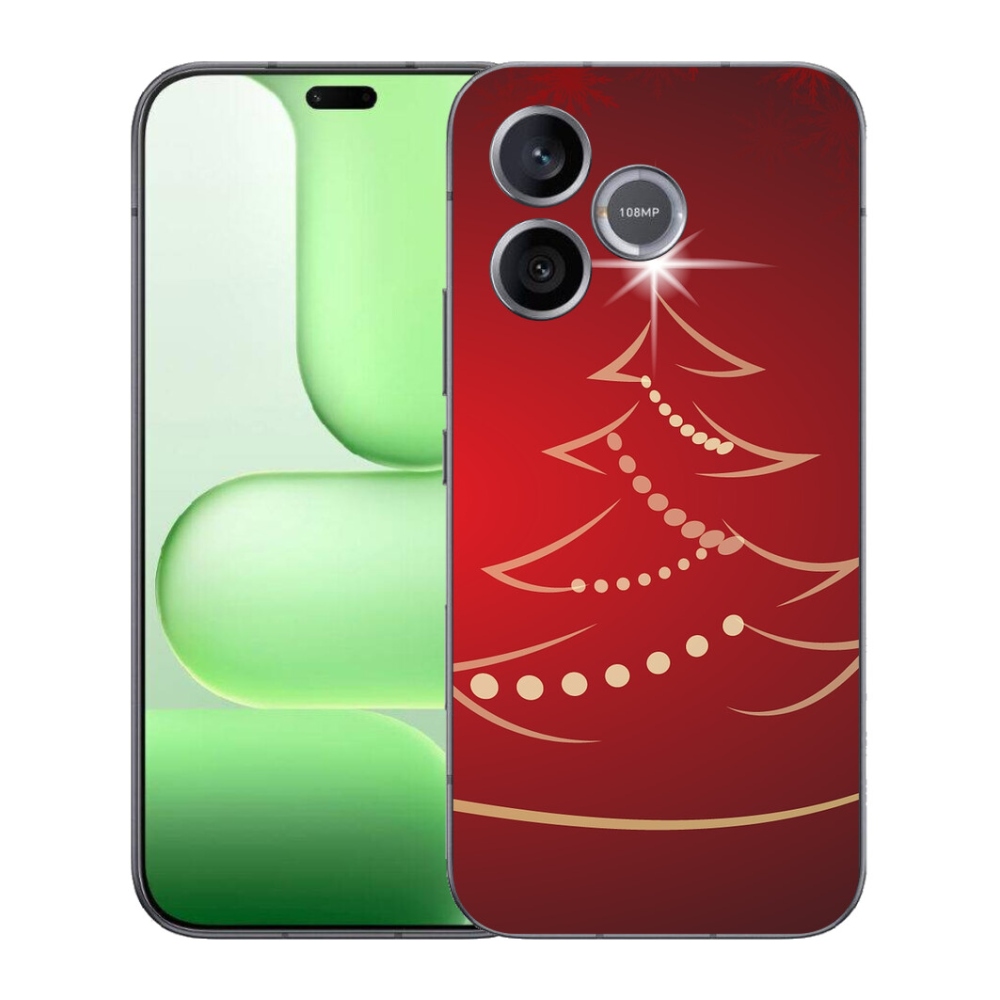 Gelový kryt mmCase na Honer 600 Lite - kreslený vánoční stromek