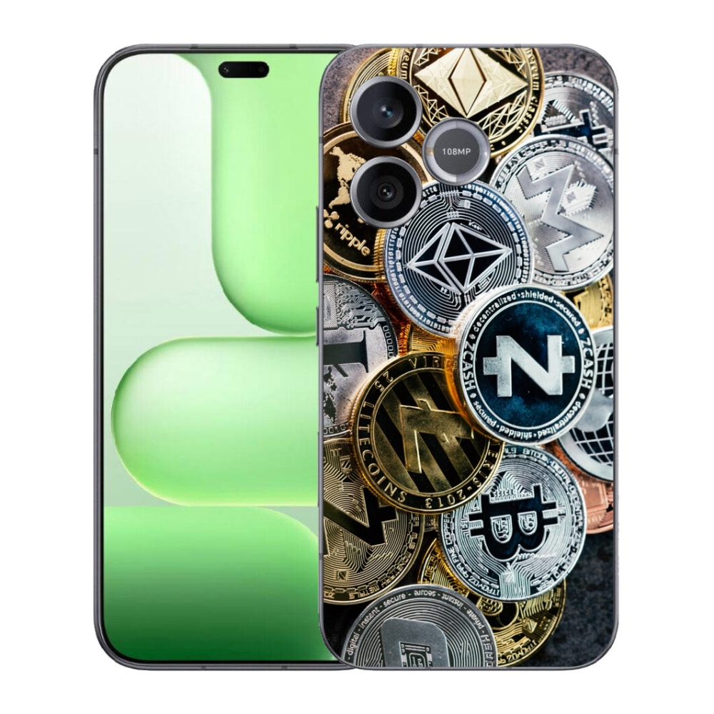 Gelový kryt mmCase na Honer 600 Lite - kryptoměny