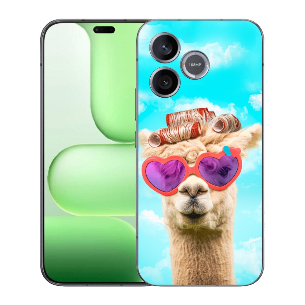 Gelový kryt mmCase na Honer 600 Lite - lama s brýlemi
