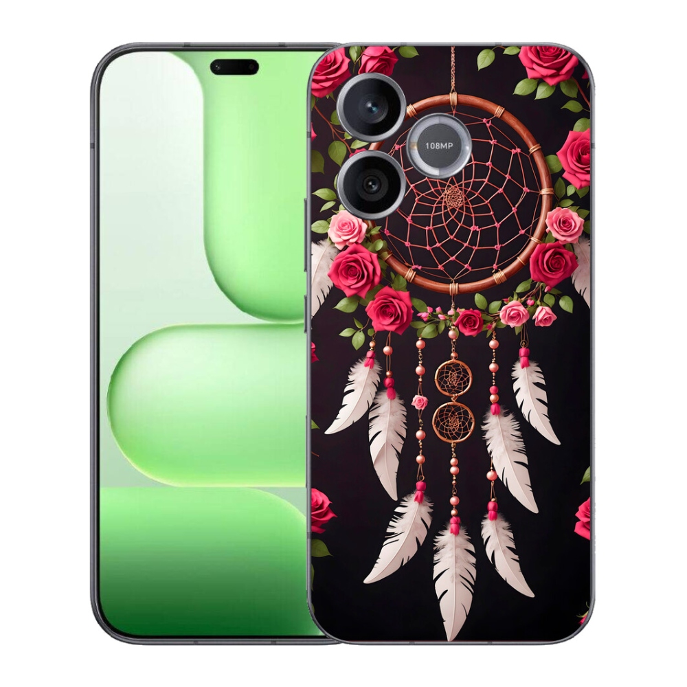 Gelový kryt mmCase na Honer 600 Lite - lapač snů s růžemi